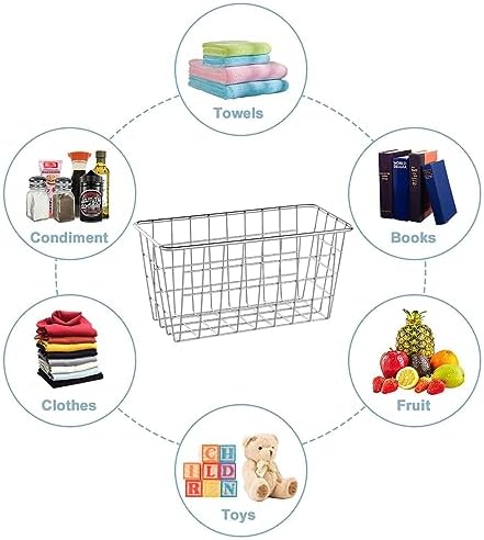 JUNCHU CHERRY 2 Pack Hanging Storage Basket, Bathroom Basket, Household Goods - Image 2