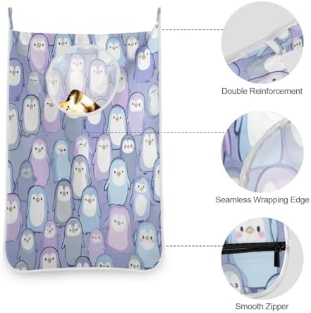 1PC Hanging Laundry Hamper Bag Over the Door Laundry Hamper Wall Hamper Large - Image 6