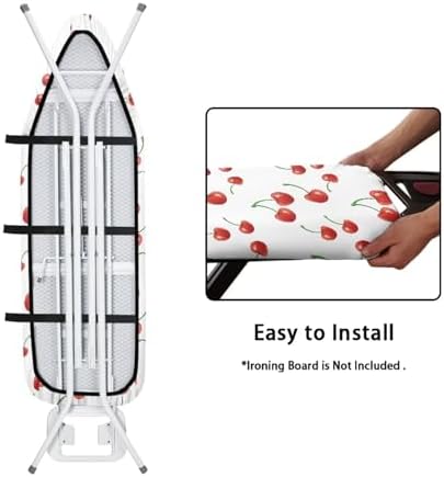 Cherry Print Durable Thick Padding Ironing Board Covers Stain Resistant Hook - Image 5