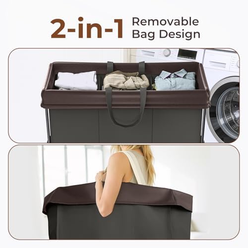 Large Laundry Hamper with Wheels, 320L Rolling Laundry Basket with Wheels - Image 5