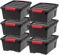 IRIS USA 6-Pack 13 Quart Storage Bins by IRISUSA