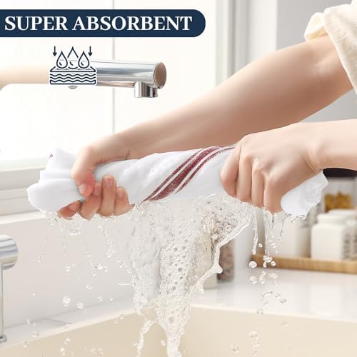 Homaxy 100% Ring Spun Cotton Kitchen Towels 24 Pack - Image 3