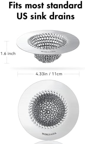 WOKDADA Reversible Kitchen Sink Drain Strainer, Anti-Clog Flat Edge Design - Image 5