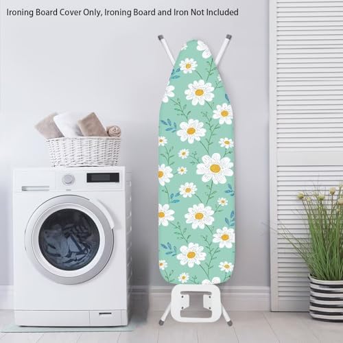 Daisy Ironing Board Cover, Non-Slip Stretchy Countryside Wild Flower Iron Board - Image 4