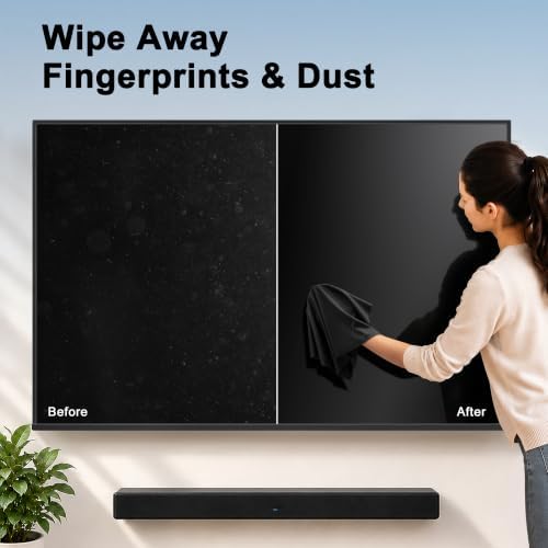 XL Premium Screen Cleaning Cloth 16"X16" 3 Pack Microfiber TV Screen Cleaner - Image 2