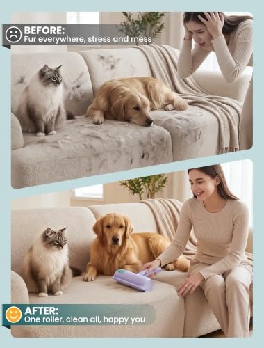 DELOMO Pet Hair Remover Roller, Reusable Lint Roller - Image 3