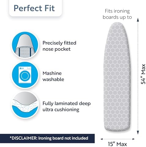Minky Homecare SureFit Super Soft Ironing Board Cover and Pad - Image 6