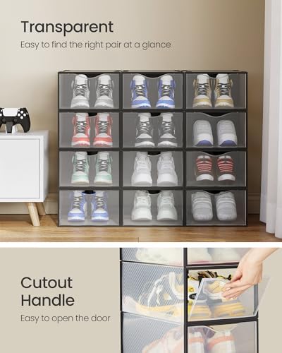 SONGMICS Shoe Boxes, Stackable Sneaker Containers - Image 5