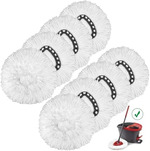 8 Pack Mop Head Replacement Compatible by HiBaby