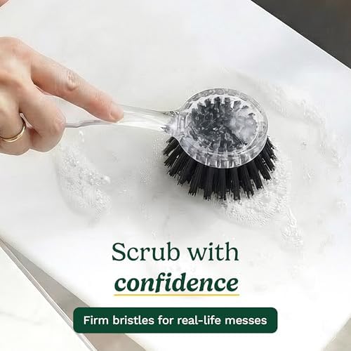 Cuisinart Dish Brush with Handle, 2 Pack, Firm Bristles - Image 3