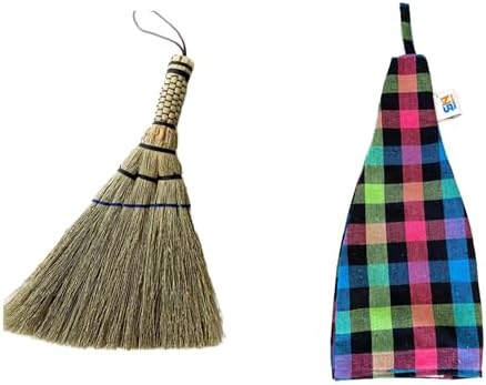 Handmade Whisk Broom, 12-Inch Stiff Sorghum, Bamboo Handle by SNSKENNOVA-Simplythebest