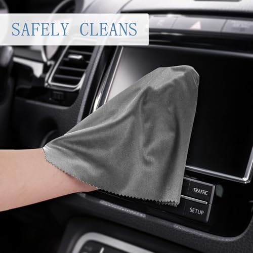 Frienda 12 Pack Large Glass Cleaning Cloth, Deep Gray - Image 5