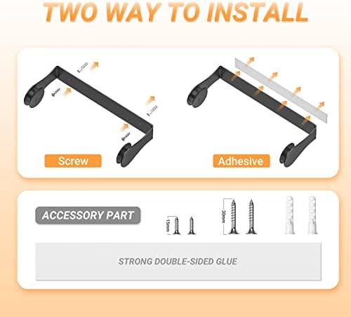 Paper Towel Holder Under Cabinet, One-Hand Tear, Wall Mount or Adhesive - Image 6