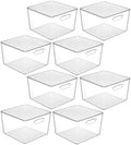 Vtopmart 8 Pack Extra Large Clear Stackable Storage Bins by Vtopmart