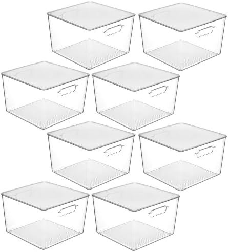 Vtopmart 8 Pack Extra Large Clear Stackable Storage Bins by Vtopmart