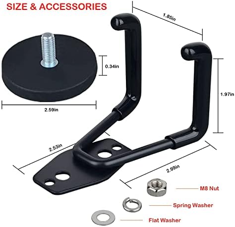 Magnetic Hooks Heavy Duty Garage Hooks Tools Organizer Anti-Slip Strong - Image 5