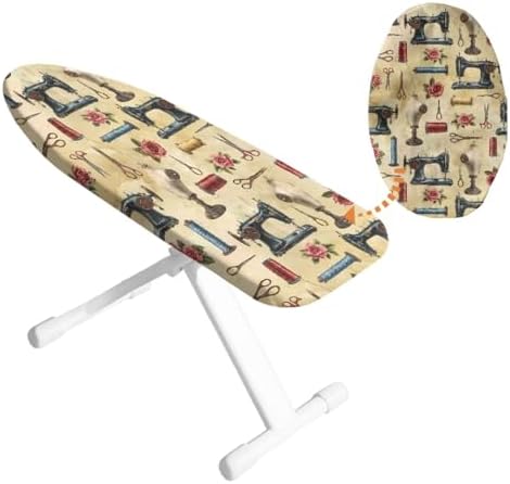 Sewing Ironing Board Cover for Iron Pad Protector Retro Table Top Ironing Board by HUISEFOR
