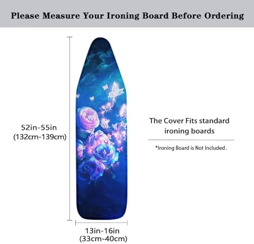 Blue Bling Butterfly Ironing Board Cover - Image 5