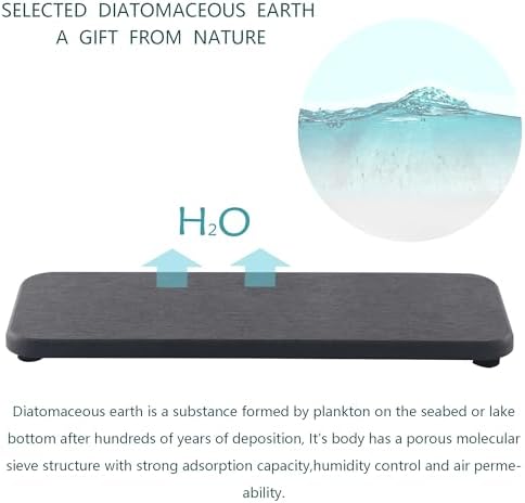 NiuYichee 2Pcs Stone Soap Trays Water Absorbing Diatomite Coaster - Image 5