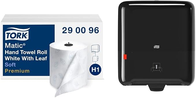 Tork Matic Soft Hand Towel Roll and Tork Matic Paper Towel Dispenser by Tork