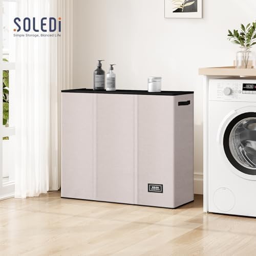 SOLEDI Large Laundry hamper 3 Section - Image 5