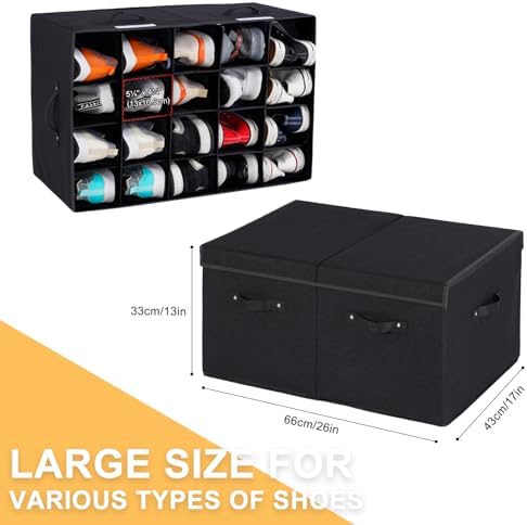 Large Shoe Organizer for Closet Fits 20 Pairs, Shoe Storage Box Bins - Image 4