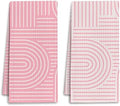 Abstract Boho Pink Kitchen Towels, Minimalist Contemporary Dish Tea Towels by Unknown