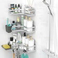 AKTECKE Corner Shower Caddy Bathroom Organizer: Adhesive Shower Rack Bathtub by AKTECKE