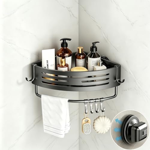 Corner Shower Caddy Suction Cup, 1 Pack Shower Shelves by SUBUCOYO