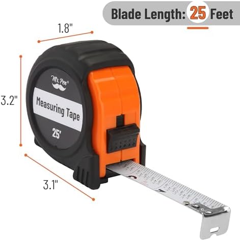 Mr. Pen- Retractable Tape Measure 25 ft, Easy Read - Image 2