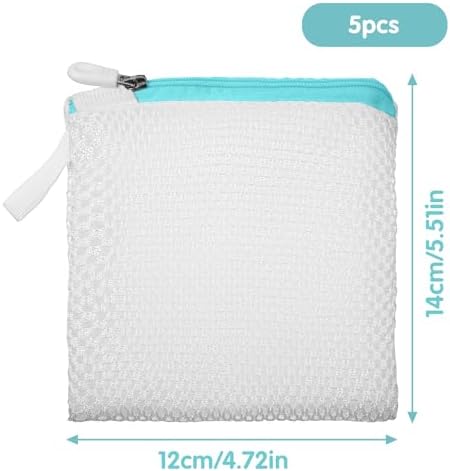 5 Pcs Small Mesh Laundry Bag Mini Lingerie Bags 5.5 x 4.7 Inch - Image 2