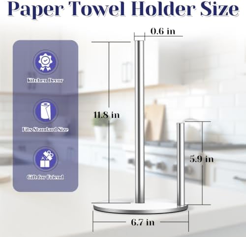 Black Paper Towel Holder, Countertop Paper Towel Holder - Image 4