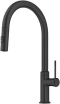 KRAUS Oletto Modern Industrial Pull-Down Single Handle Kitchen Faucet in Matte by Unknown