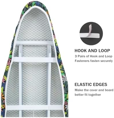 Ironing Board Cover and Pad Standard Size 15 x 54, 3 Pairs of Hook and Loop - Image 4