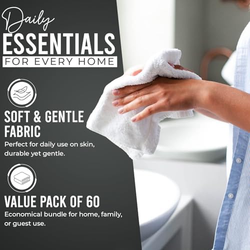 DAN RIVER 60 Pack Wash Cloths for Showering - Image 3