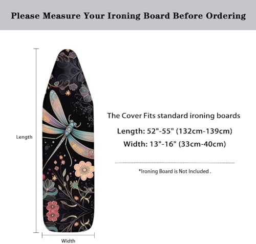Dragonfly Ironing Board Cover and Pad 15x54 Inch Standard Ironing Board Cover - Image 6