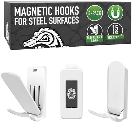 GATOR MAGNETICS Dual MINI Hooks, 15 lb Magnetic Hooks by GatorMagnetics