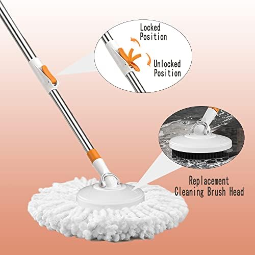 61" Spin Mop and Bucket Set, Wringer System - Image 4