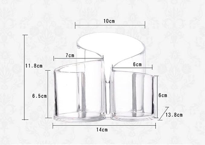 Acrylic Makeup Organizer Cosmetic Storage Display Case Makeup Brush Cotton Ball - Image 2