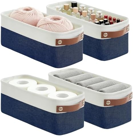 Bagnizer Small Fabric Storage Baskets, Decorative Basket by Bagnizer