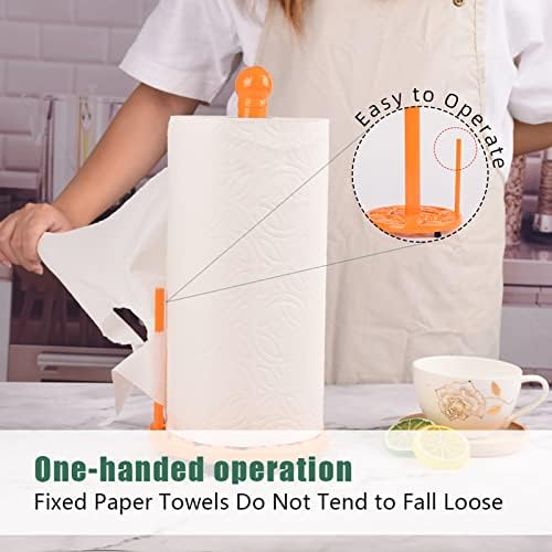 Orange Cast Iron Paper Towel Holder - Image 3