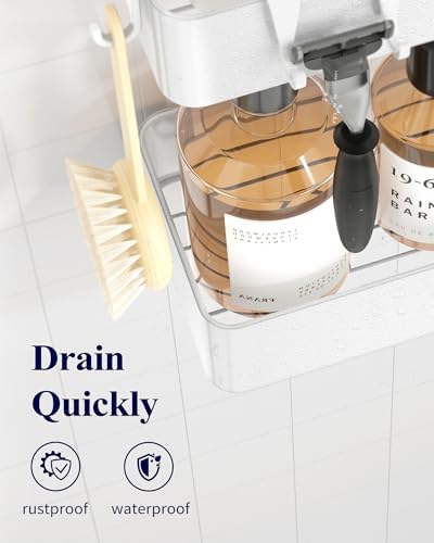 Kitsure Shower Caddy Adhesive, Stylish Shower Organizer - Image 5