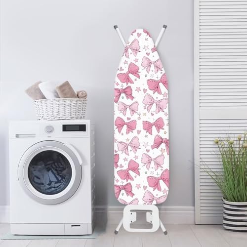 Pink Bowknot Ironing Board Covers Fits Standard Sizes Ironing Board Protector - Image 3