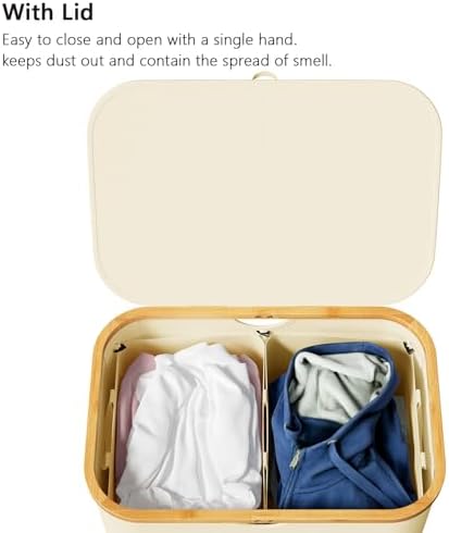 SpaceAid Double Laundry Hamper 2 Section - Image 3