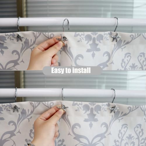 Decorative Shower Curtain Hooks, Rustproof Metal Starfish Shower Curtain Rings - Image 3