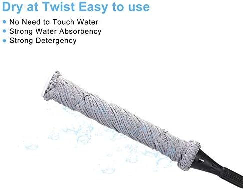 Eyliden Mop with 2 Reusable Microfiber Heads, Easy Wringing Twist Mop - Image 4