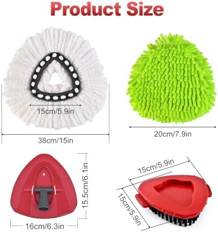 6PCS Mop Heads Replacements for OCedar, Dry and Wet for Cleaning All - Image 2