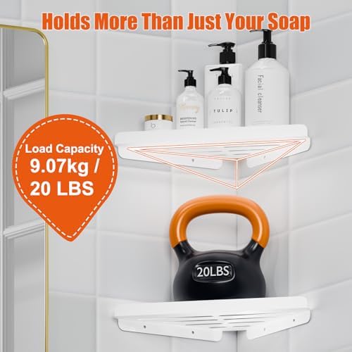 Fikoksol Shower Caddy Storage, Triangle Corner Shelf - Image 3