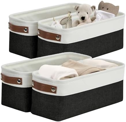 DECOMOMO Narrow Storage Bins, Small Storage Baskets by DECOMOMO