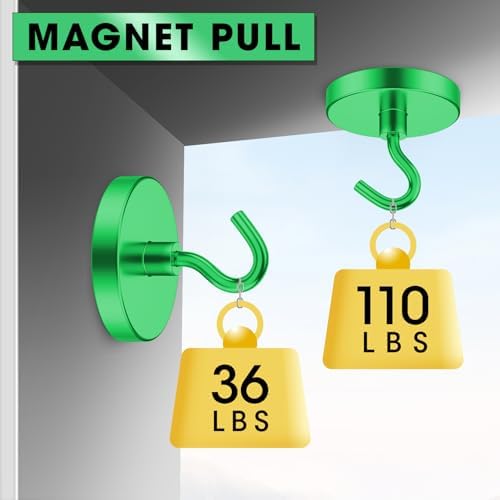 VNDUEEY Magnetic Hooks Heavy Duty, 110 Lbs Super Strong Magnets - Image 3